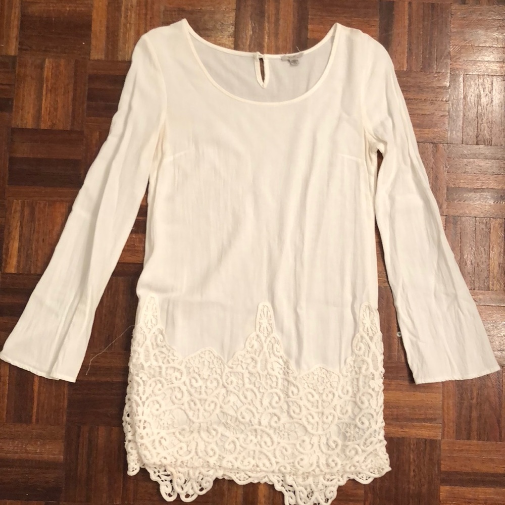 Urban Outfitters white long-sleeve dress